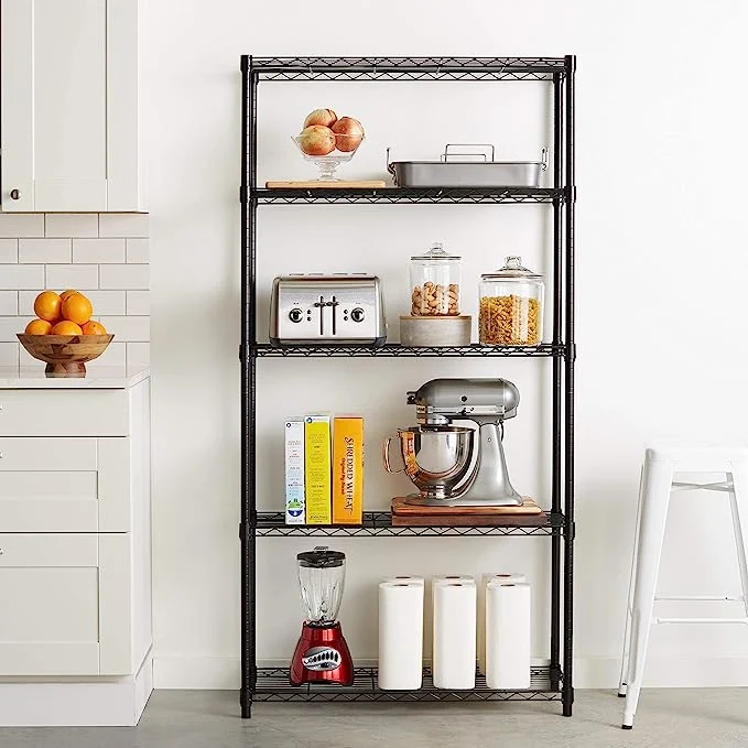 Kitchen Food Storage Heavy Duty Wire Shelving Unit Shelves Storage Rack Metal Trolley