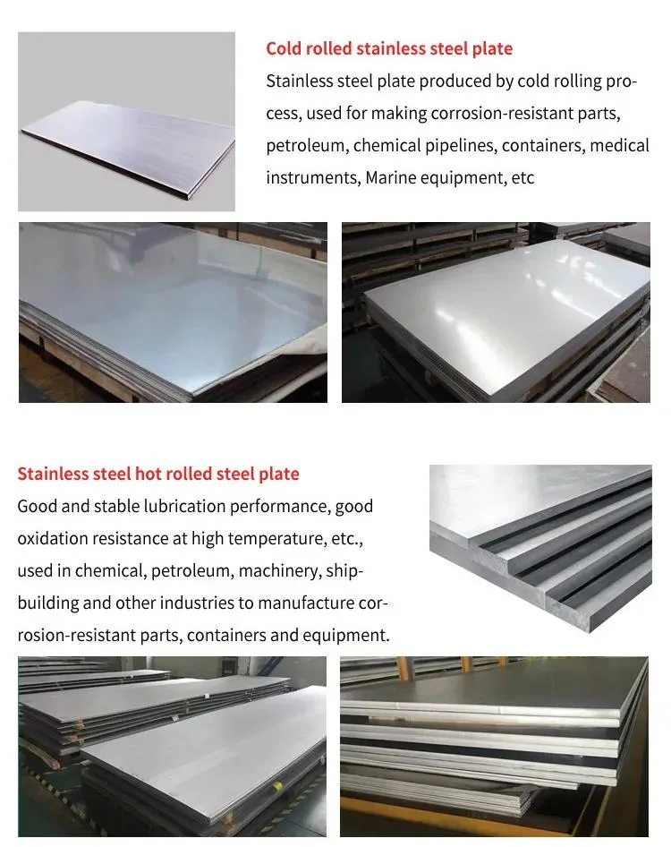 ASTM AISI Hot Rolled 201 202 304 304L 316 316L Stainless Steel Plate 1219/1250/1500mm 0.1-6.00mm