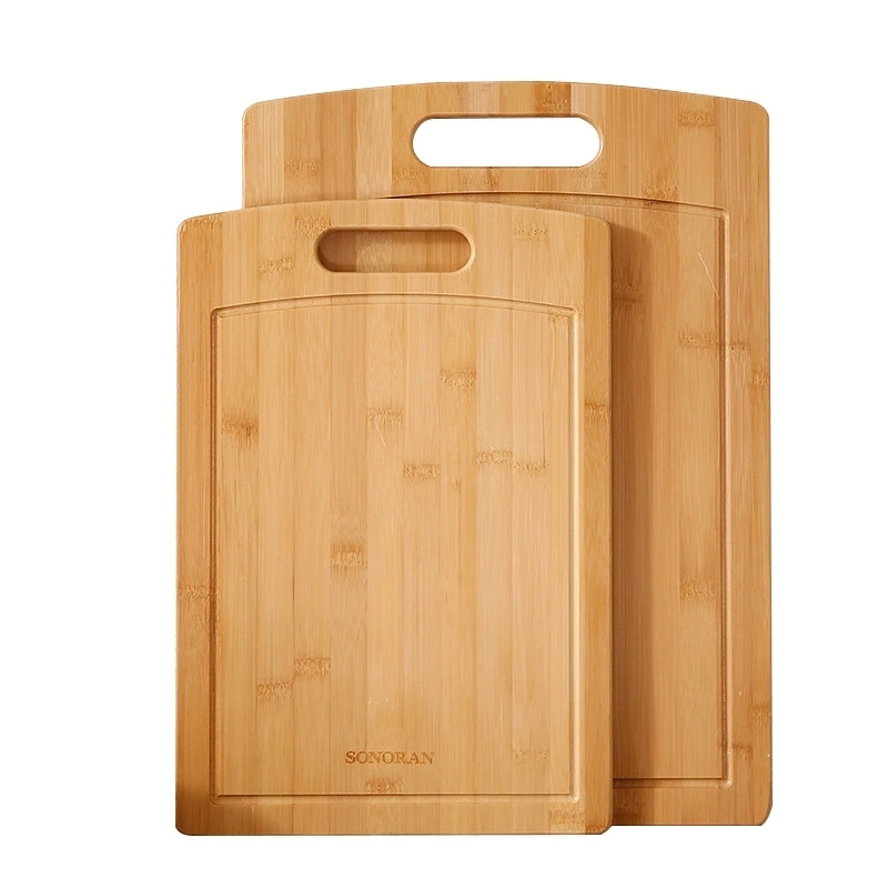 Durable Non-Slip Bamboo Cutting Board Chopping Blocks Kitchen Utensils with Handle