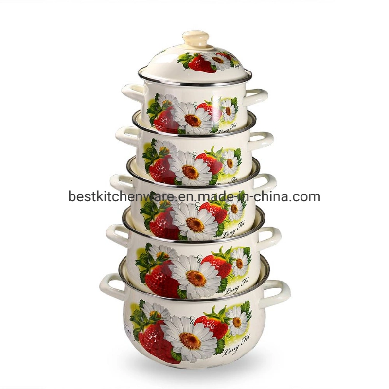 New Design Turkish Cast Iron Enamel Casserole Set Cookware Pot Enamwlware Wholesale