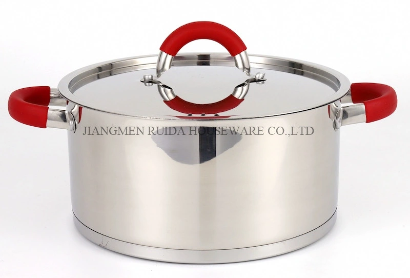 Custom Silicon Cookware Set, 6/8/12PCS Stainless Steel Kitchenware Cookware with Induction Base