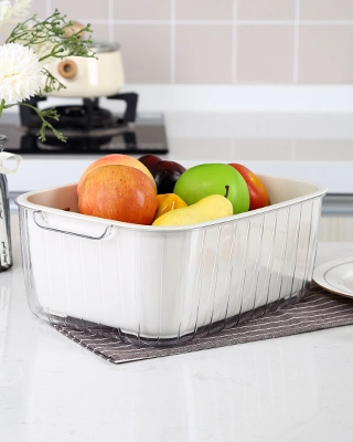 Washing Basket Salad Drain Bowl Washin Drain Basket 2 in 1 Multifunction Fruit and Vegetable Colander Strainer