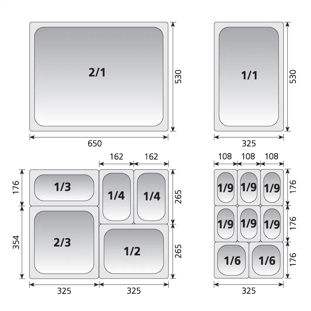 China Made Kitchenware Stainless Steel Gastronorm Food Container Gn Pan
