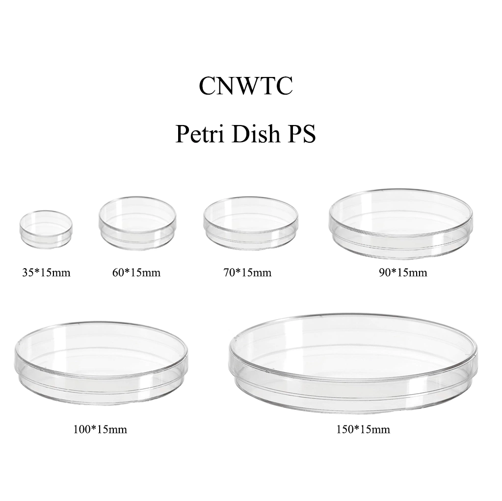 Cheap Disposable 35mm 60mm 90mm Clear Transparent Sterile Glass or Plastic 90X15mm Petri Dish