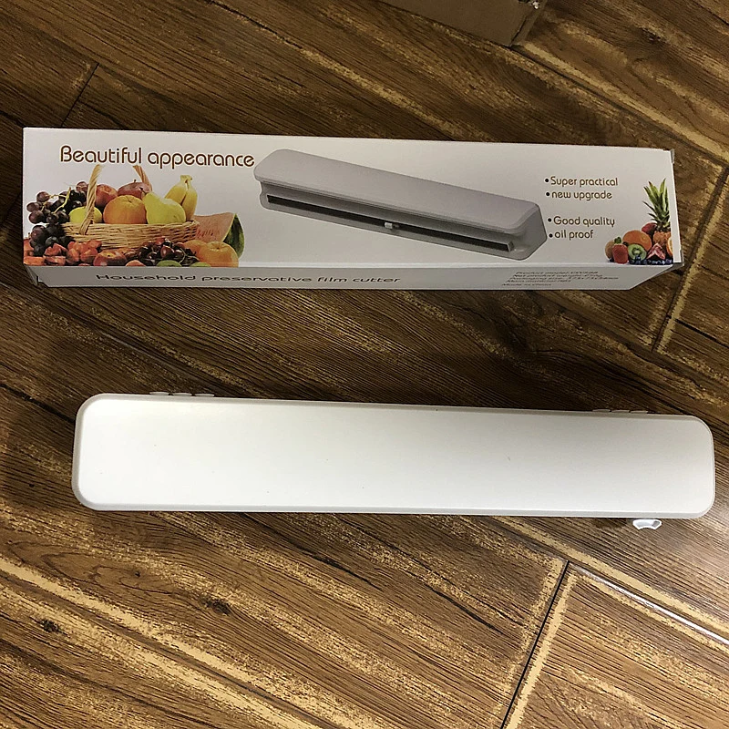 Wholesale Adjustable Plastic Preservative Film Cutter Suction Cup Plastic Wrap Cutter Kitchen Utensils