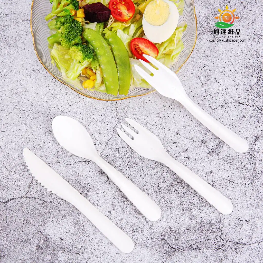 Disposable Biodegradable Paper Kitchen Tableware Set Including Knife&Spoon&Fork