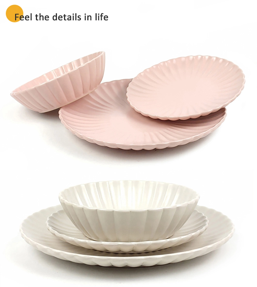 Wholesale 16PCS Luxury Ceramic Plate Stoneware Dinnerware Set