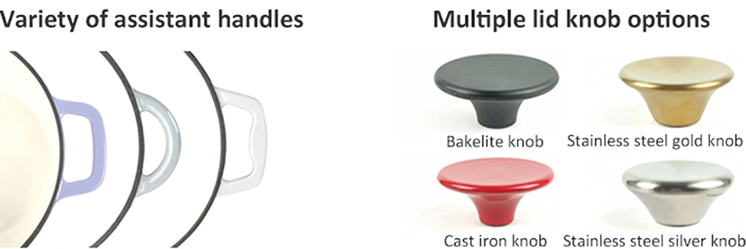 New Design Non Stick Enamel Coating Cast Iron Casseroles Sets