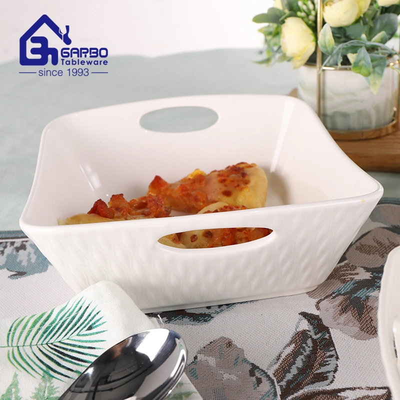 3PCS Hand Made Heat Resistant Ceramic Dinner Set for Home Using Dinnerware Tableware Porcelain Baking Dish