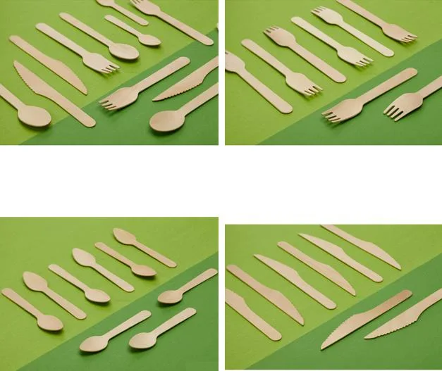 Wooden Tableware Fork Knife Spoon Disposable Tableware Biodegradable