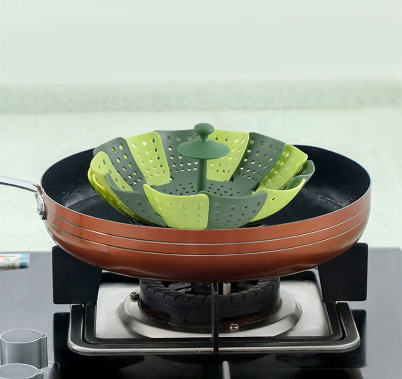Lotus Plus Folding Non-Scratch Steamer Basket Cookware Kitchen Tool