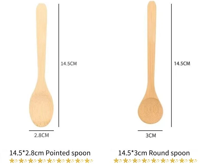 Wholesale High Quality Natural Bamboo Scoop for Face Cream Mini Bamboo Cosmetic Spoons Medicine Spoon