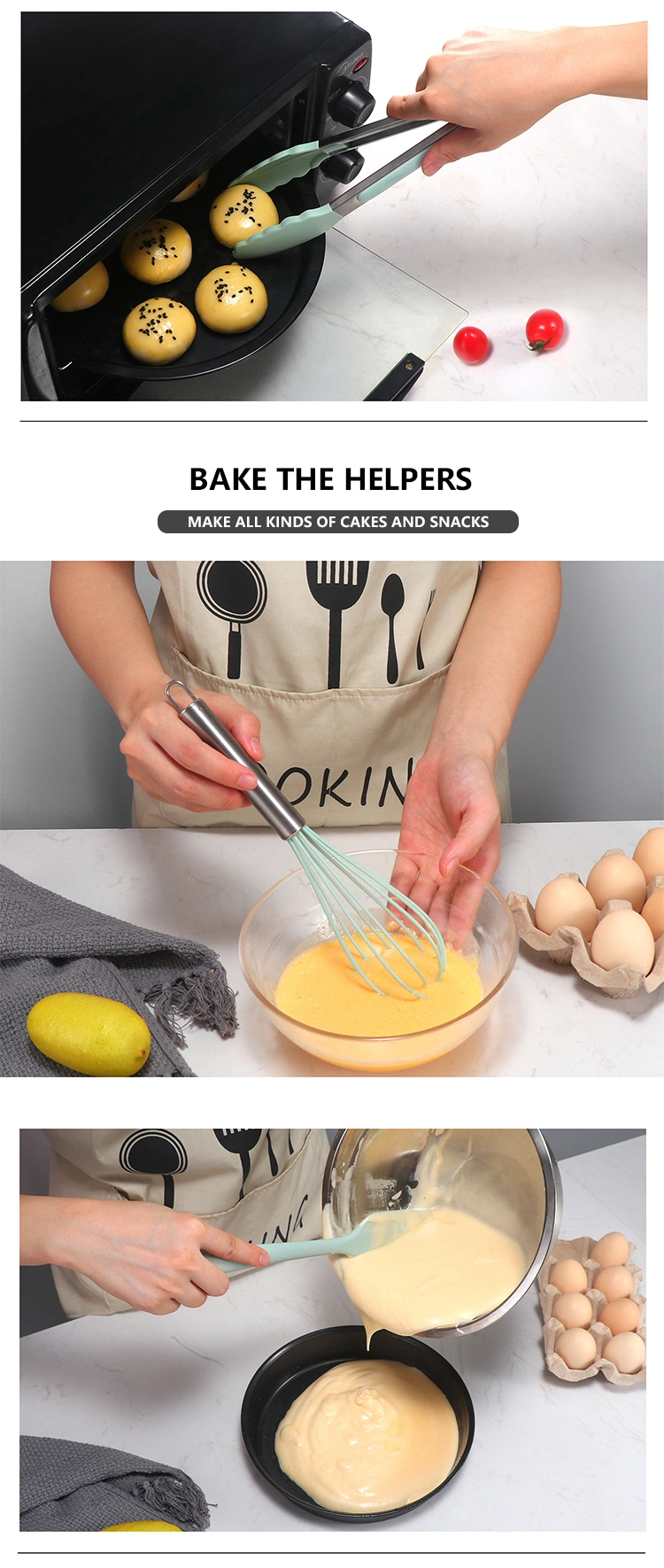 Kitchen Tool 5PCS Heat Resistant Food Silicone Kitchen Utensils Silicone Baking Utensils Set