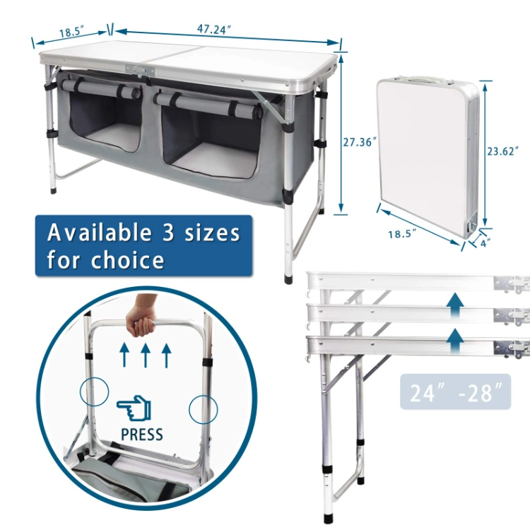 Hot Sale Foldable Picnic Table Outdoor Camping Kitchen Portable Outdoor Aluminum Camping Kitchen