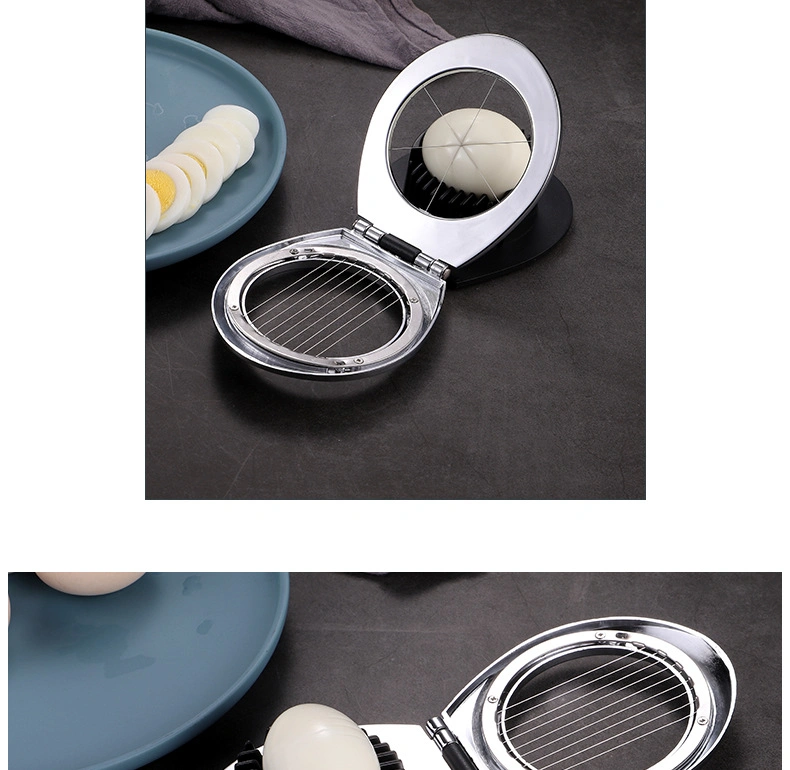 2 in 1 Multi Functional Zinc Alloy Egg Cutter Fruit Vegetable Slicer Kitchen Utensils