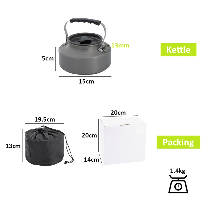 Outdoor Cooking Kit Hiking Tableware Tourism Equipment Kettle Pot Frying Pan BBQ Picnic Aluminum Camping Cookware Set