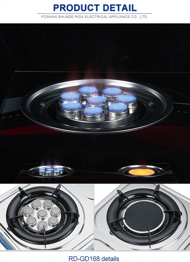 Thailand Popular 8 Ears Infrared Burner Stainless Steel Gas Stove Gas Cooker