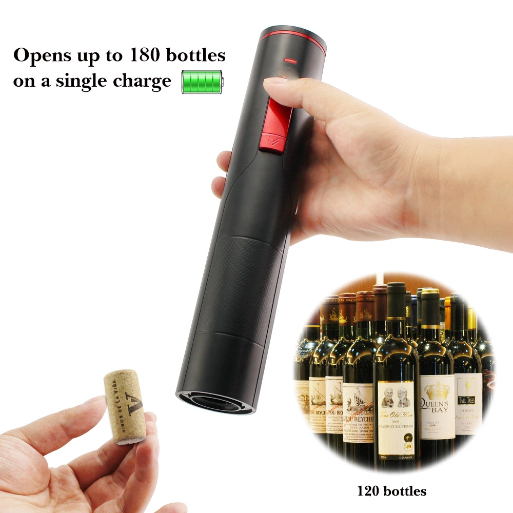 New Idea Unique Cordless Battery Rechargeable Kitchen Corkscrew Electric Wine Bottle Opener