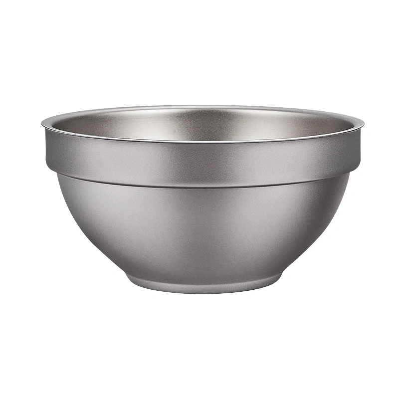 Large Metal Bowl Outdoor Portable Camping Titanium Picnic Tableware Stainless Steel Home Tableware Titanium Camping Pot