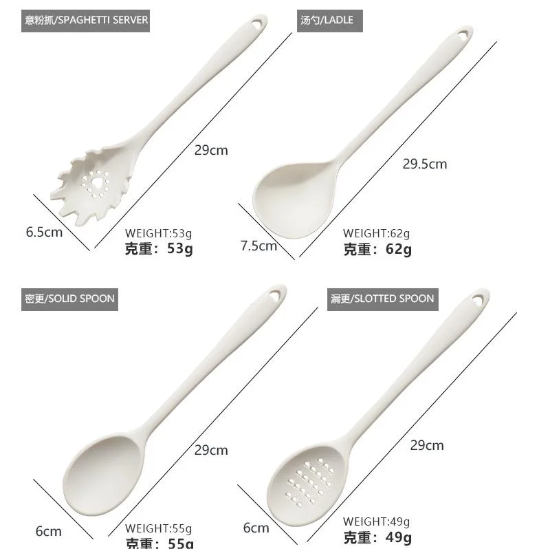 Hot Selling Silicone Cookware Customized Kitchen Utensil Set of 5PCS 10PCS 18PCS