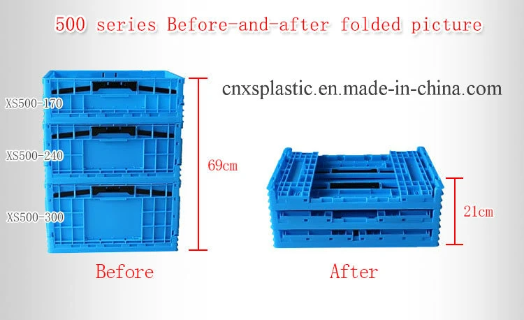 Folding Plastic Storage Bin / Container for Auto Industry Use