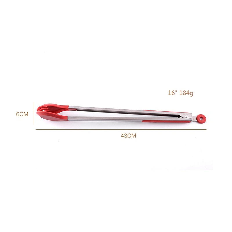 Hot Sale Silicone Food Tongs Serving Tongs Barbecue Grill Food Tong Y-0410r