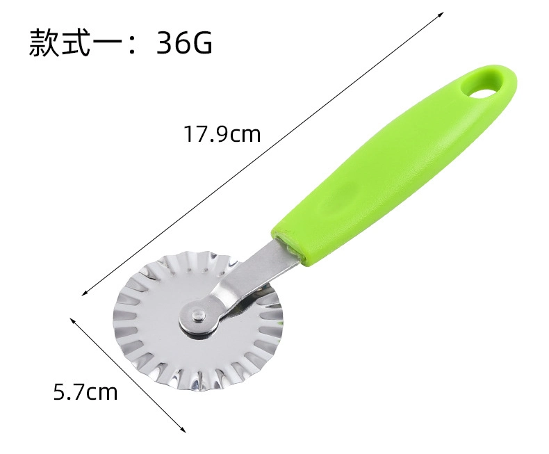 4 Pattern Pizza Wheel &amp; Cutter Double Roller Knife Pizza Cutter Stainless Steel Roller Slicer Kitchen Cookware Cake Tools Wheel Wbb17235