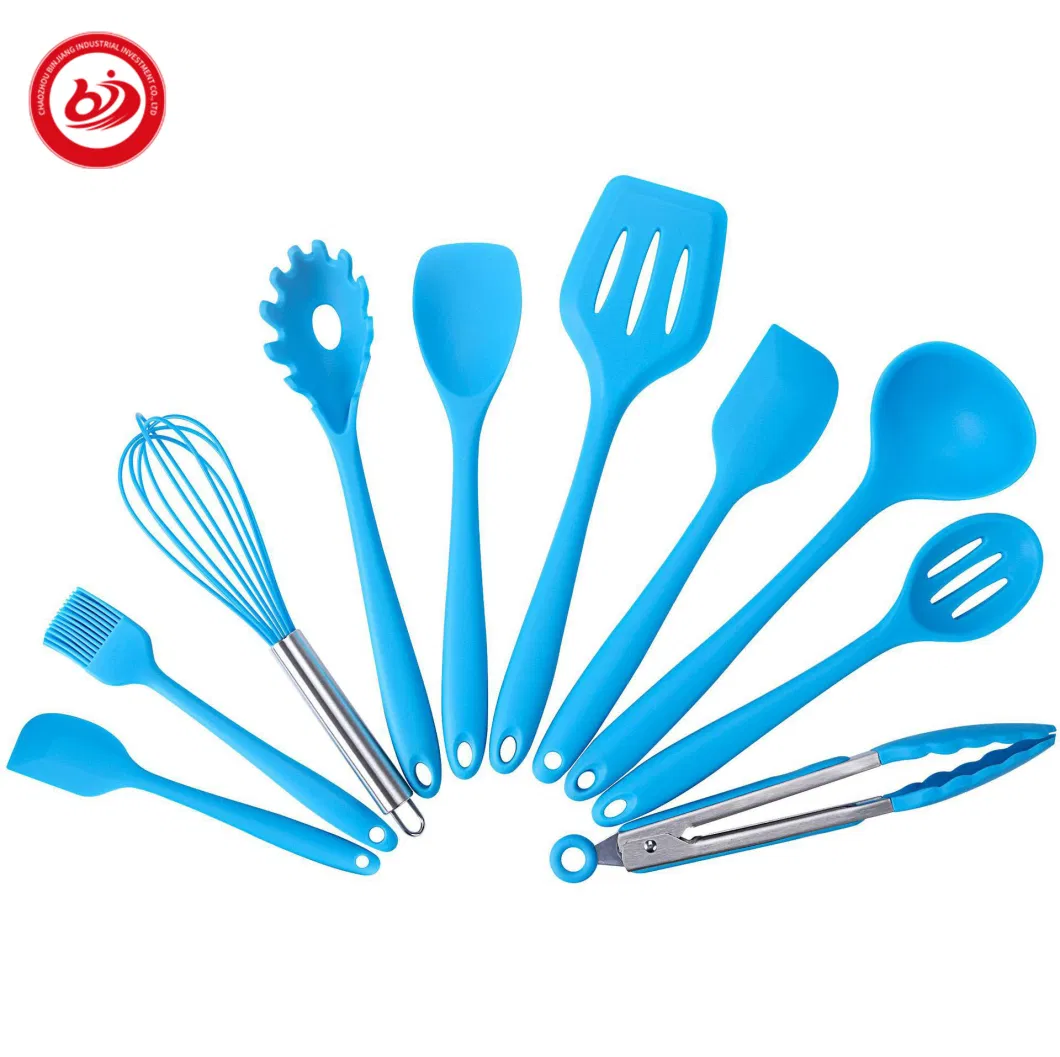 Food Grade Heat-Resistant Non-Stick Silicone Baking Cooking Tool Utensilios Accesorios 10PCS Kitchenware Set Utensil Set Cutlery