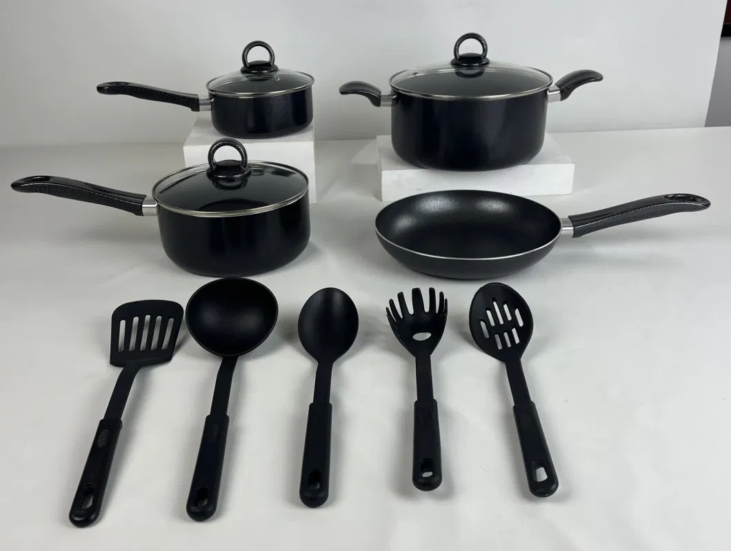 China Professional Factory Aluminum Non-Stick Rachael Ray Cookware Set with 5PCS Nylon Utensils