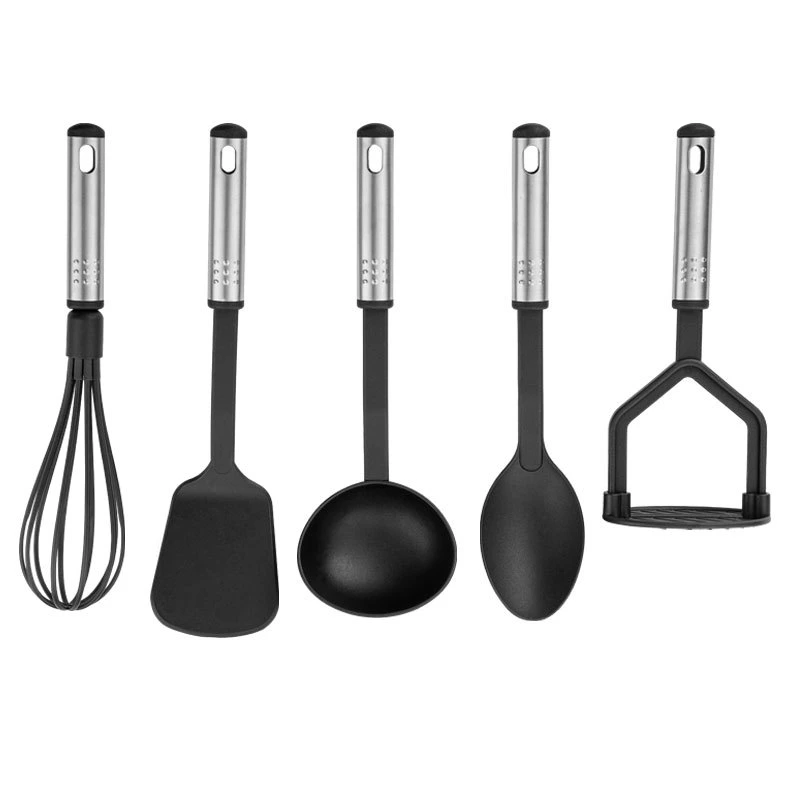 Kitchen Set 23 PCS Set Spatulas Stainless Steel Handle-Black Gadgets Silicone Cooking Utensils