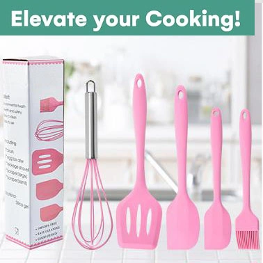 5 PCS Silicone Cooking Baking Utensils Kitchen Utensil Set Kitchen Gadgets Tools Sets