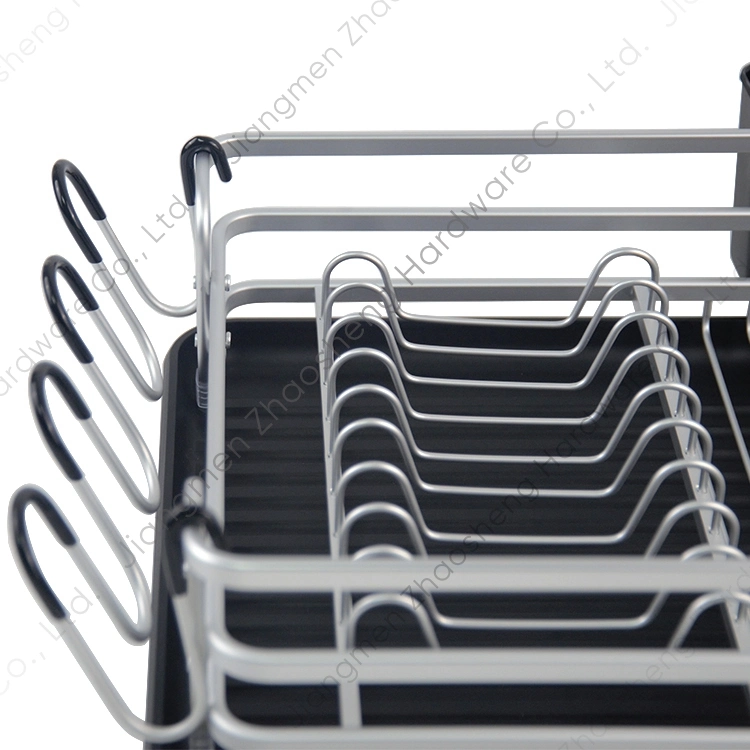 Metal Countertop Plate Rack Storage Shelf Aluminum Kitchen Sink Dish Rack Drainer