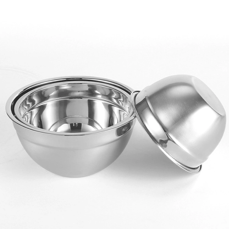 Stainless Steel Food Banking Nesting Mixing Storage Bowls Set with Lids