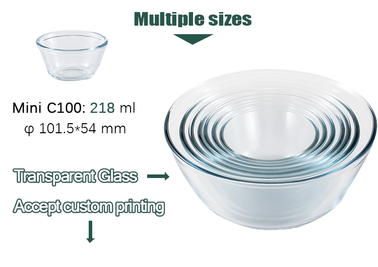 High Borosilicate Kitchen &amp; Tabletop Dinnerware Glass Salad Bowl Set with PP Lid