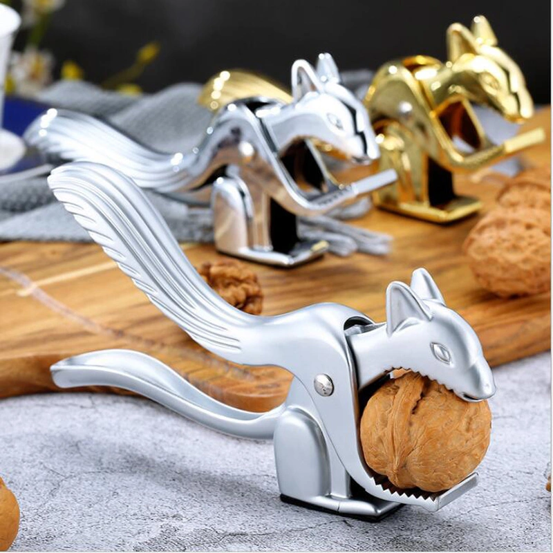 Squirrel Shape Almond Nut Pecan Nuts Nutcracker Nut Opener Sheller Kitchen Tool, Unique Squirrel Heavy Duty Multi Function Nut Cracker, Walnut Cracker Esg15746