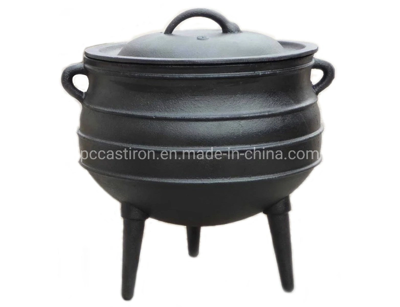 Outdoor Camping Cast Iron Cookware, Cast Iron Pot with Leg