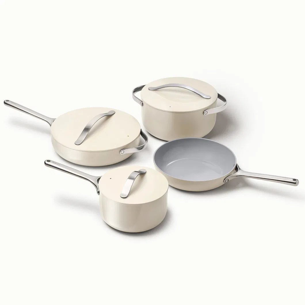 Nonstick Ceramic Cookware-Set Pots Pans Lids and Kitchen-Storage Oven-Safe All Stovetops Compatible