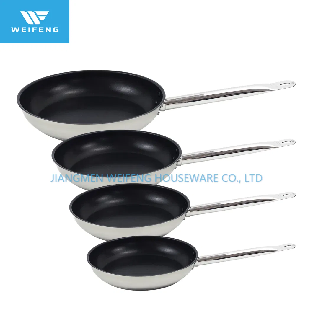 Black Non-Stick Coating Frying Pan-Stainless Steel Cookware Set