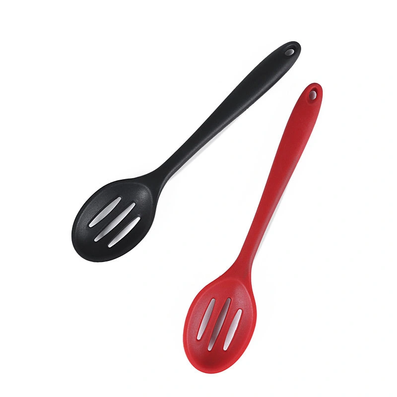 Silicone Slotted Serving Spoon, High Heat Resistant to 480degreef, Hygienic One Piece Design Kitchen Utensil for Cooking, Draining &amp; Serving Wbb12088