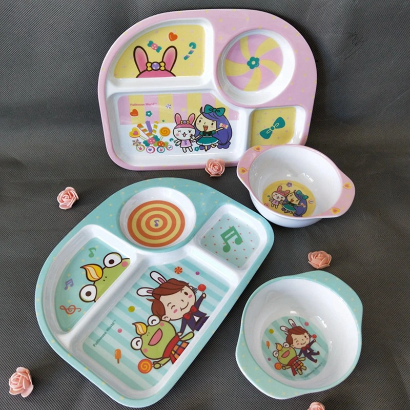 100% Melamine Children Tableware Kids Dinnerware Dinner Set