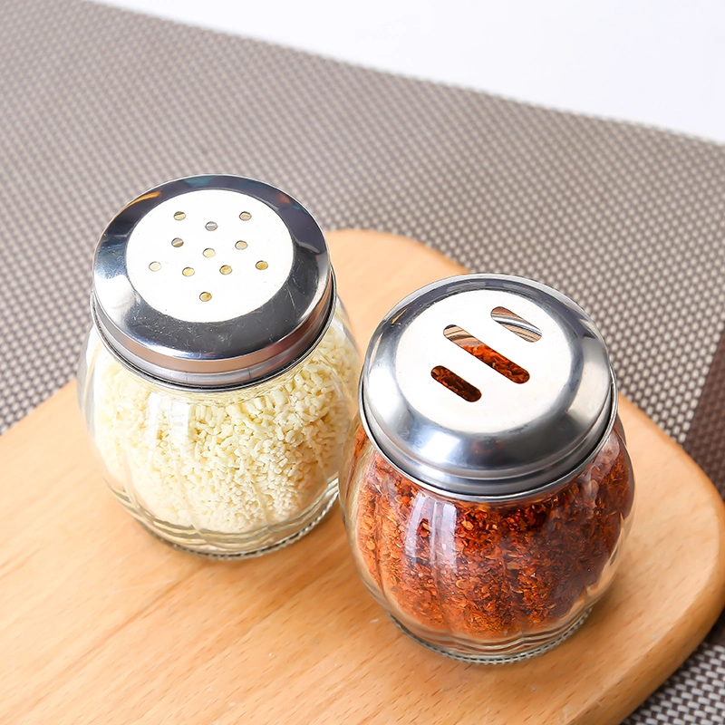 135ml Kitchen Refillable Seasoning Salt Pepper Chili Powder Dispenser Glass Spice Jar with Shaker Lid