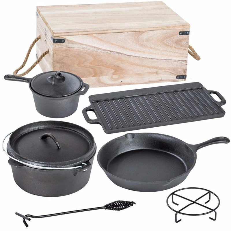 Non Stick Camping Cast Iron Cookware Set
