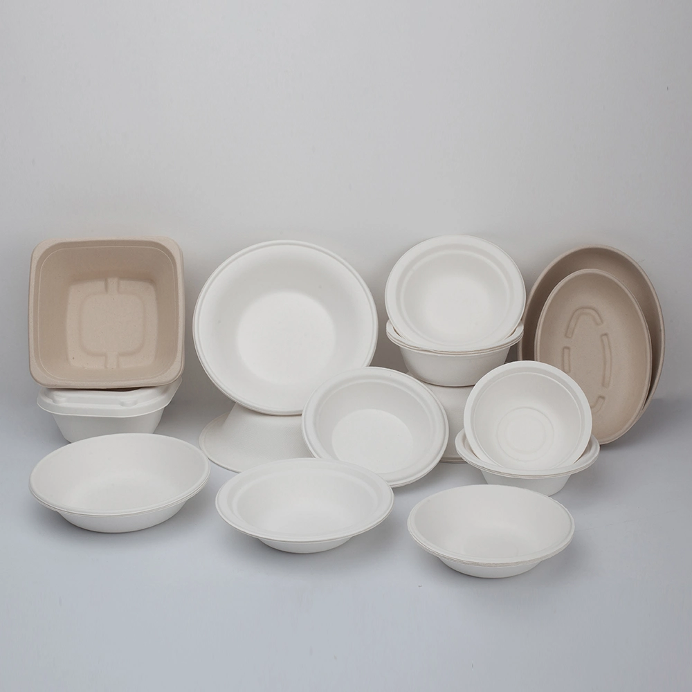 High Quality 100% Biodegradable Compostable Paper Disposable Bagasse Paper Tableware