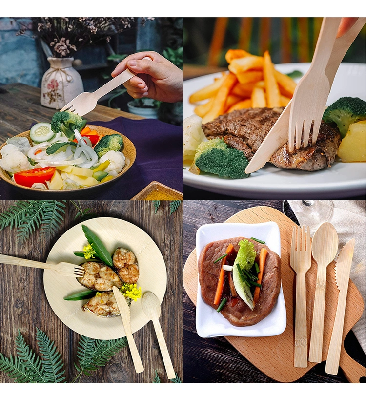 Party Disposable Eco Friendly Wooden Cutlery Tableware