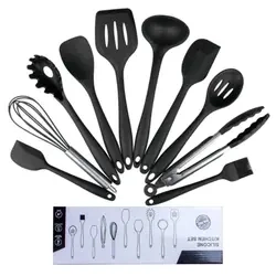 Food Grade Heat-Resistant Non-Stick Silicone Baking Cooking Tool Utensilios Accesorios 10PCS Kitchenware Set Utensil Set Cutlery