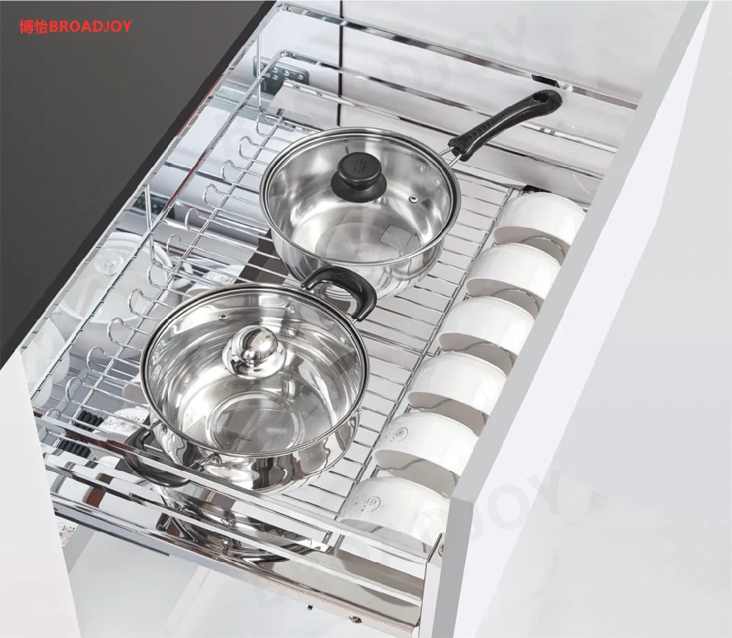 Household Stainless Steel Kitchen Utensil Organizer Cabinet Storage Basket Dish Plate Bowl Drainer Rack Holder Kitchenware Tableware Dinnerware Wire Shelf Rack