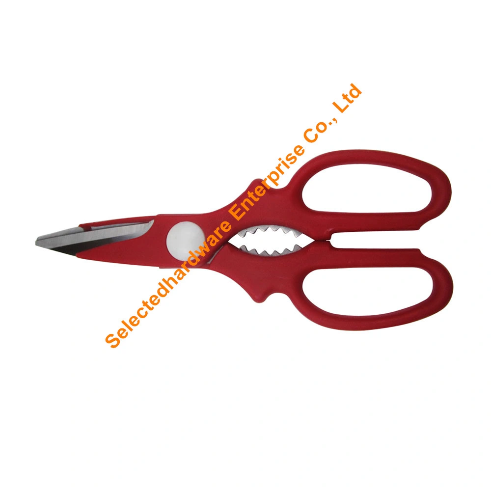 Multi-Function Kitchen Scissors Red ABS Handle Scissors