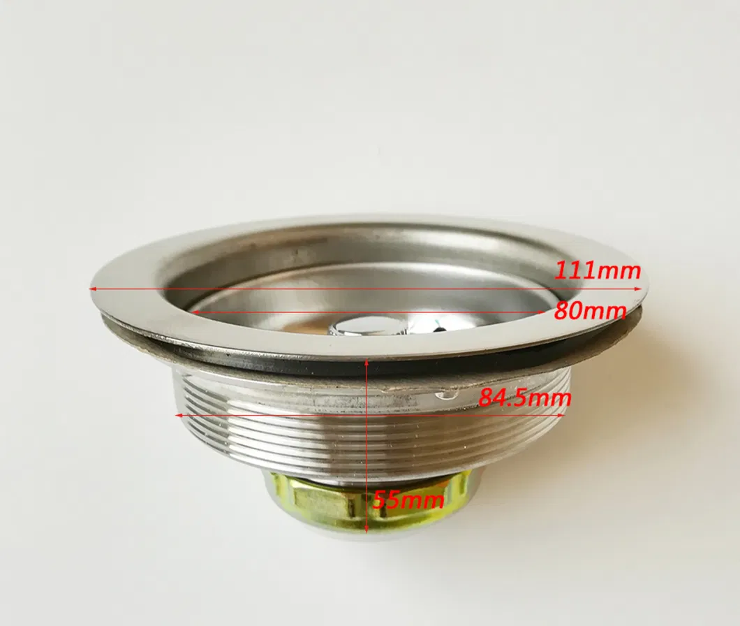 Stainless Steel Metal Strainer Wastewater Drainer for Sink Basin in Kitchen Bathroom