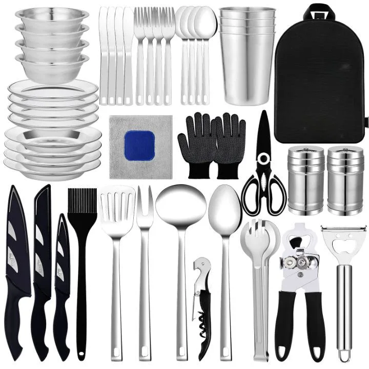 Hot Sale Camping Accessories Utensils Supplies Outdoor Equipment Camping Cookware Set