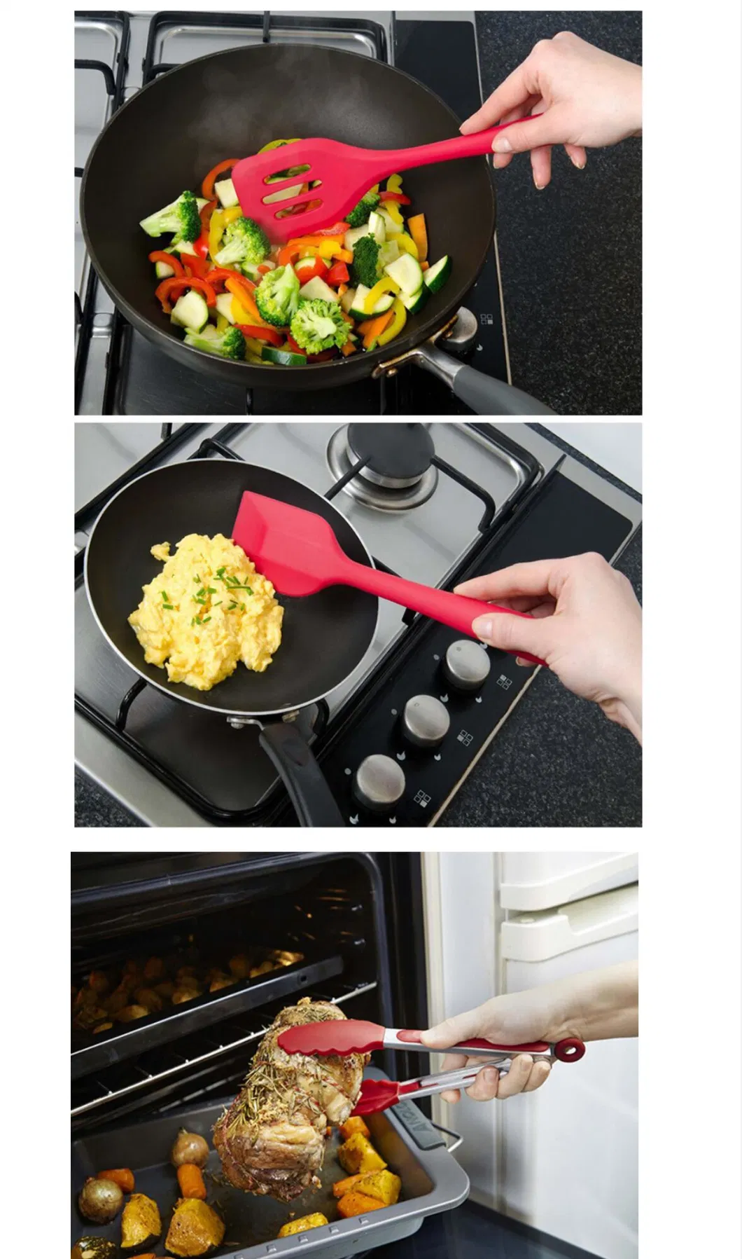 Food Grade Heat-Resistant Non-Stick Silicone Baking Cooking Tool Utensilios Accesorios 10PCS Kitchenware Set Utensil Set Cutlery